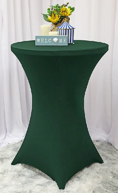 36"x42" Cocktail Spandex Table Cover - Hunter Green/Holly Green (1pc/pk)