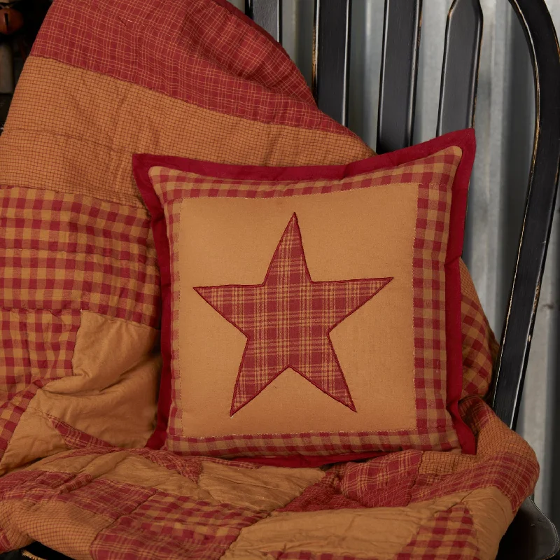 Ninepatch Star Quilted Pillow 12x12 VHC Brands