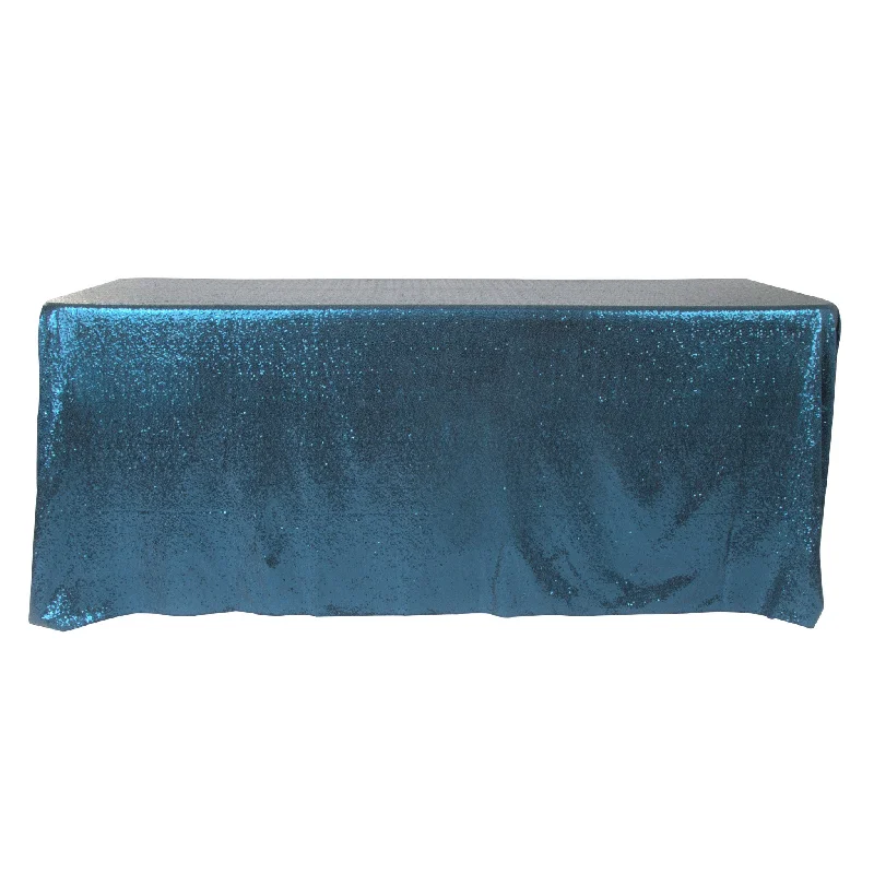 Glitz Sequin 90"x156" Rectangular Tablecloth - Peacock Teal