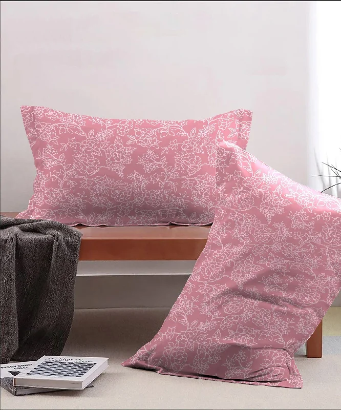 Urban Comfort Pillow Covers Set, 144 Tc,Juliet Pink