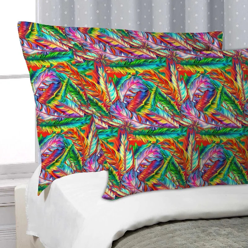 ArtzFolio Bright Feathers Pillow Cover Case