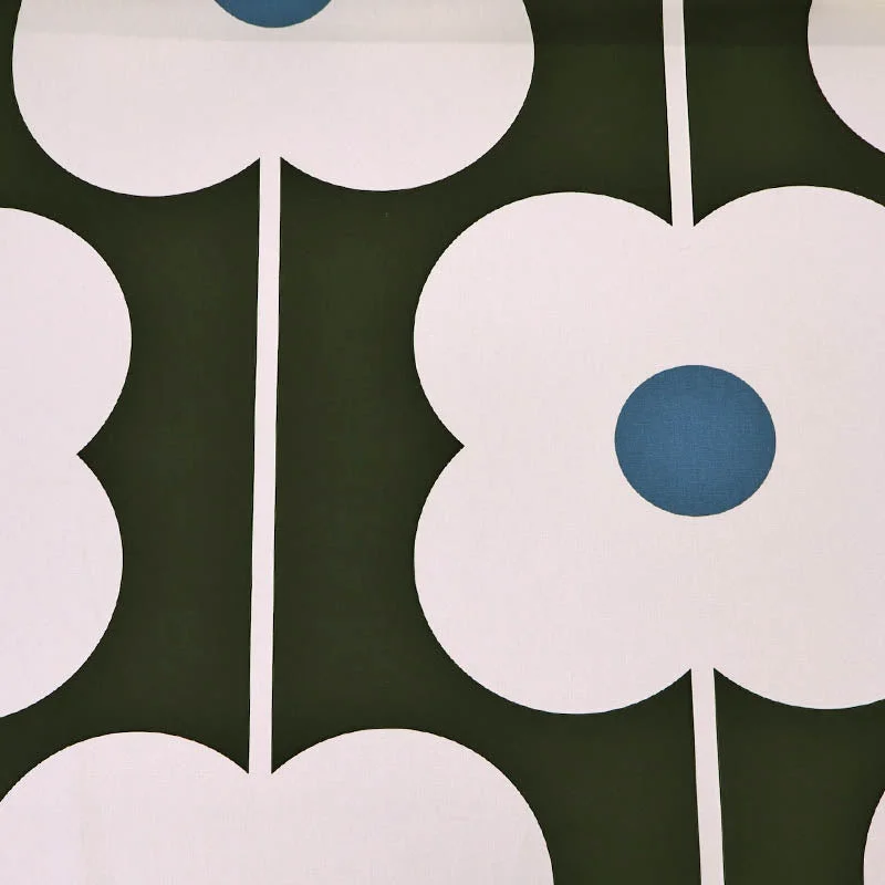 Orla Kiely Furnishing Fabric - Abacus Flower - Powder Blue