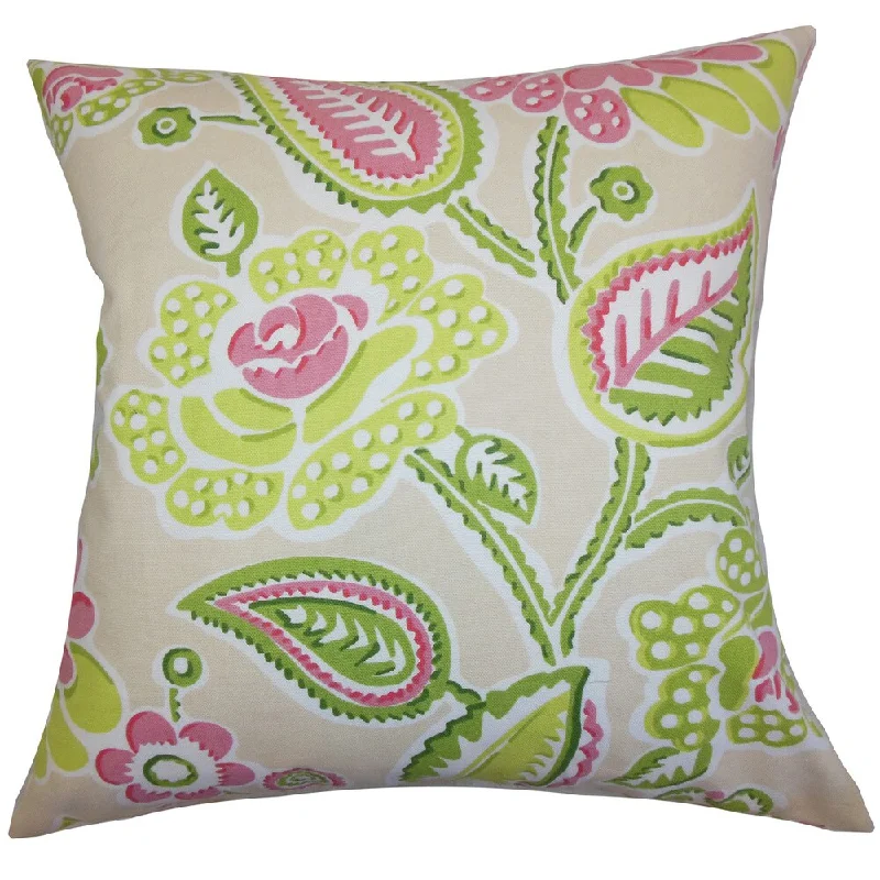 Mare Floral Euro Sham Green