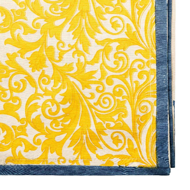 Damask Print Tablecloth, Yellow