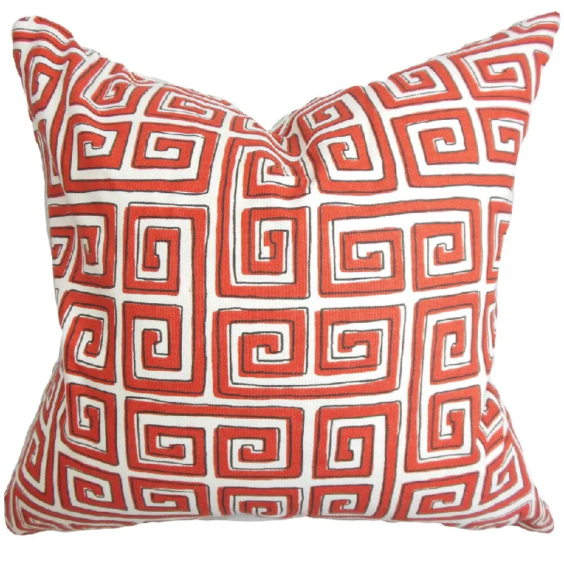 Klemens Geometric Euro Sham Red