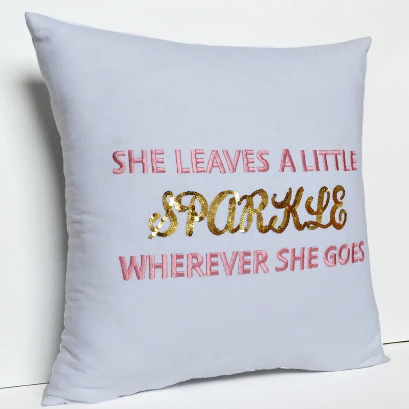 Custom Crafted Throw Pillow Cover with a Message