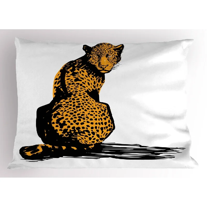 Ambesonne Wildlife Pillow Sham, Decorative Standard Queen Size Printed Pillowcase