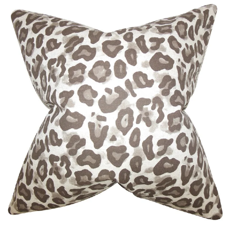 Galatea Animal Print Euro Sham Brown