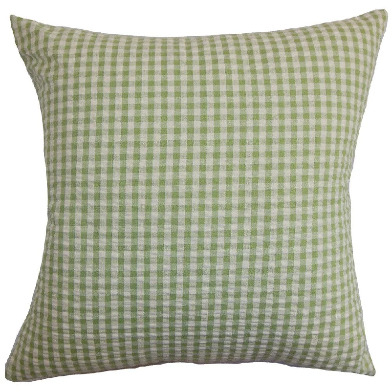 Wren Plaid Euro Sham Light Green