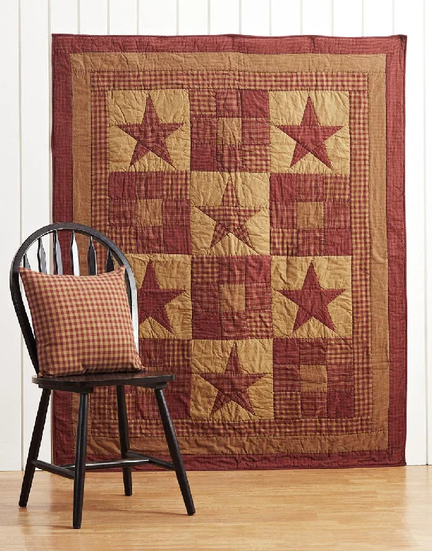 Ninepatch Star Quilted Throw 60x50  VHC Brands