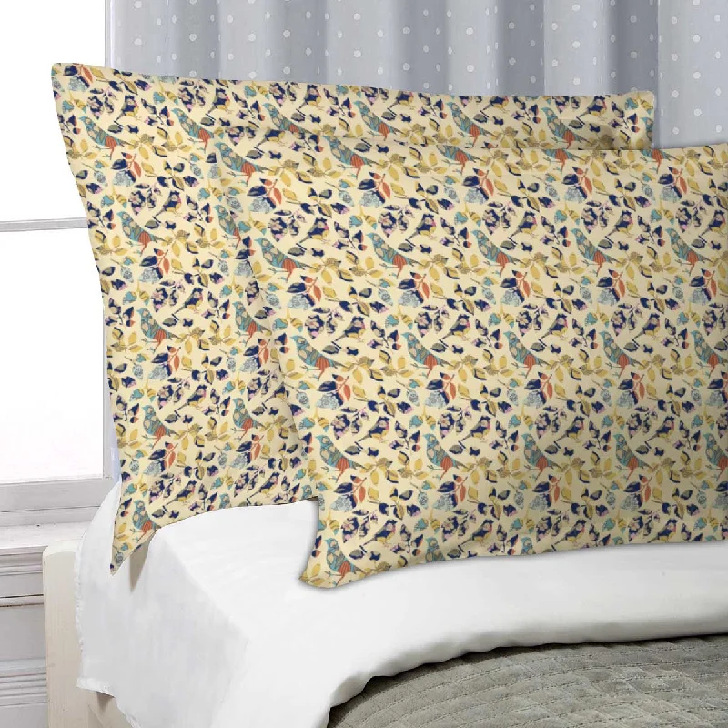 ArtzFolio Chirping Birds Pillow Cover Case