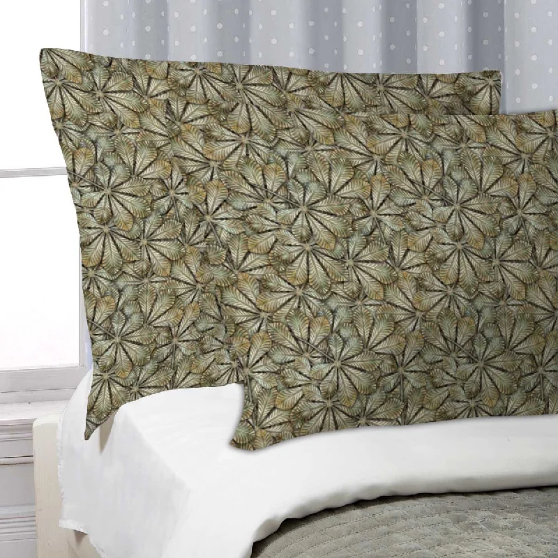 ArtzFolio Chestnut Leafs Pillow Cover Case