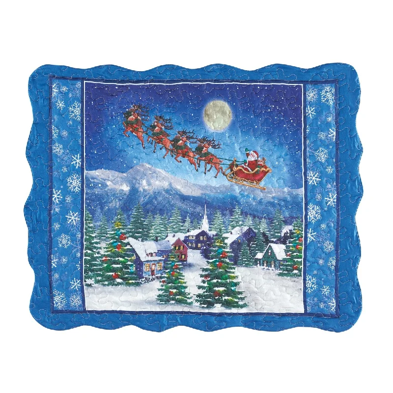 Night Before Christmas Pillow Sham with Scalloped Edges