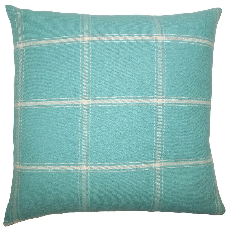 Sabriyya Plaid Euro Sham Aegean