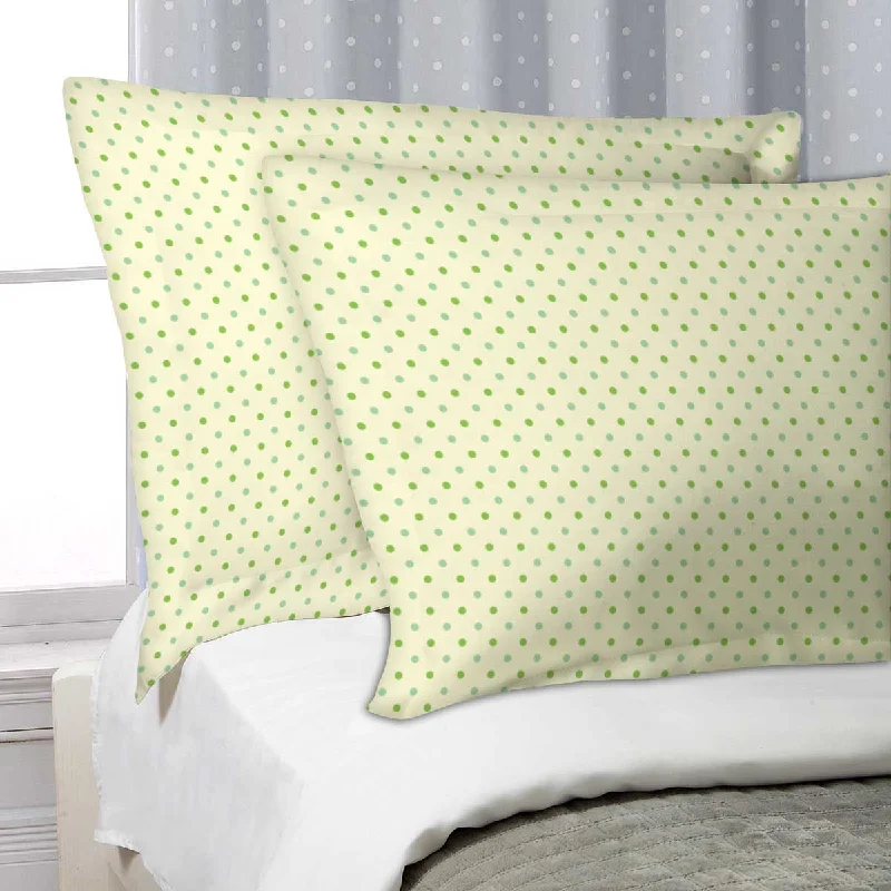 ArtzFolio Green Polka Dots Pillow Cover Case