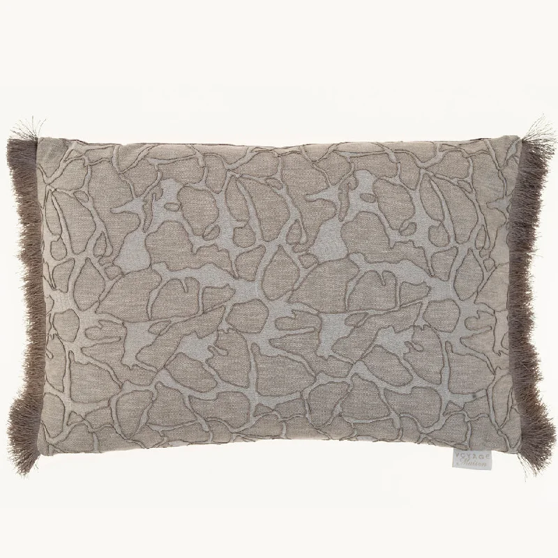 Molten Feather Cushion Silver