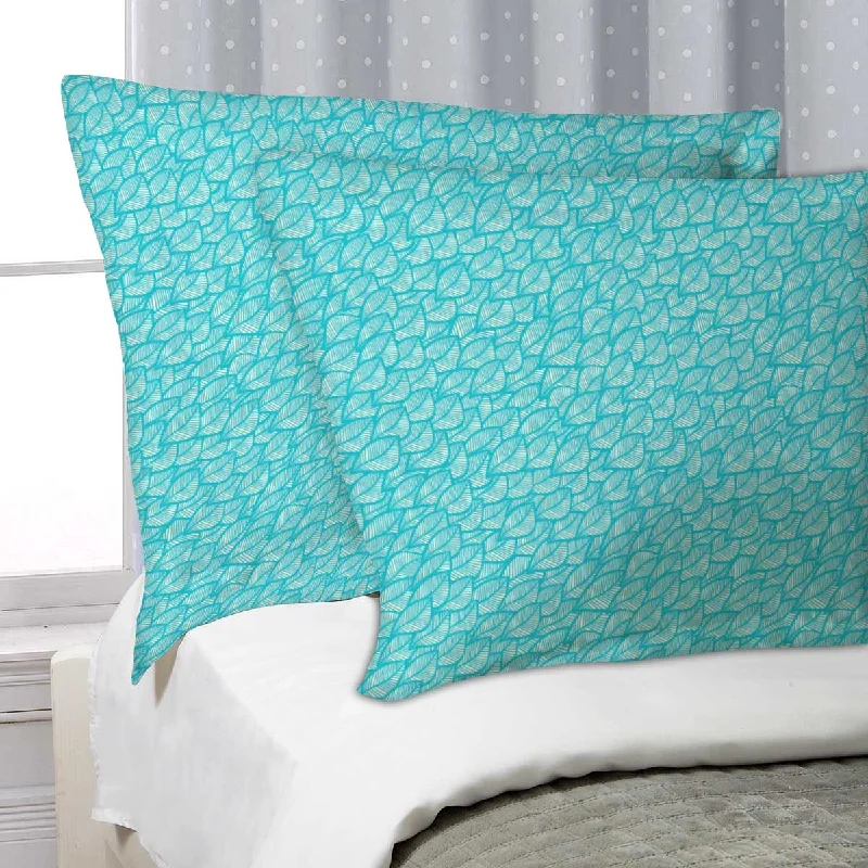 ArtzFolio Blue Leaf D1 Pillow Cover Case