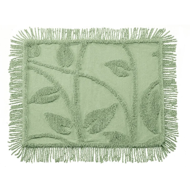 Soft and Luxurious Leaf Vine Chenille Pillow Sham