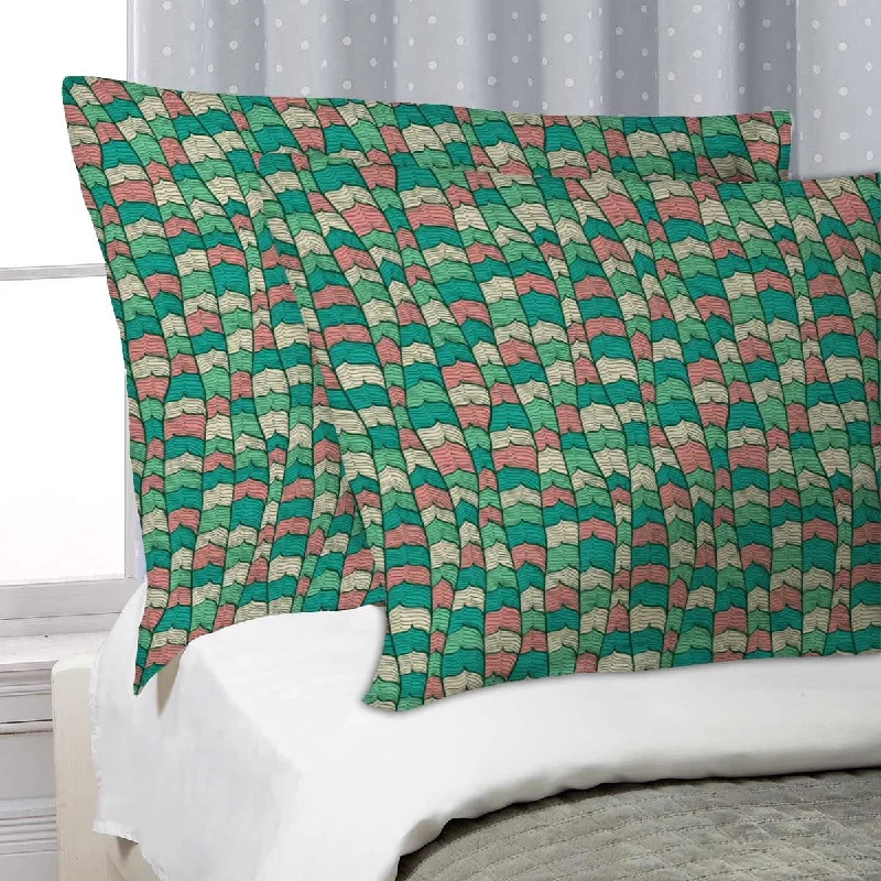 ArtzFolio Abstract Waves Pillow Cover Case