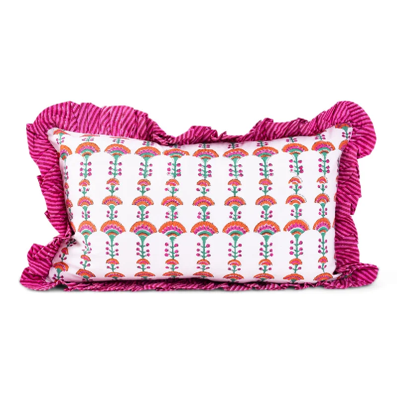 Ruffle Lumbar Pillow in Eugenie