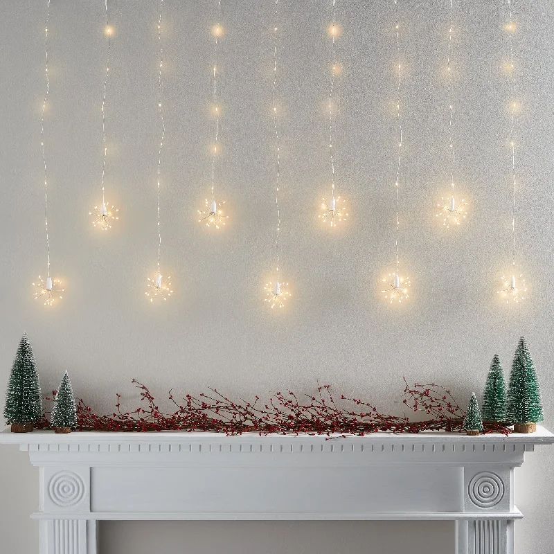 Warm White Starburst Curtain Light