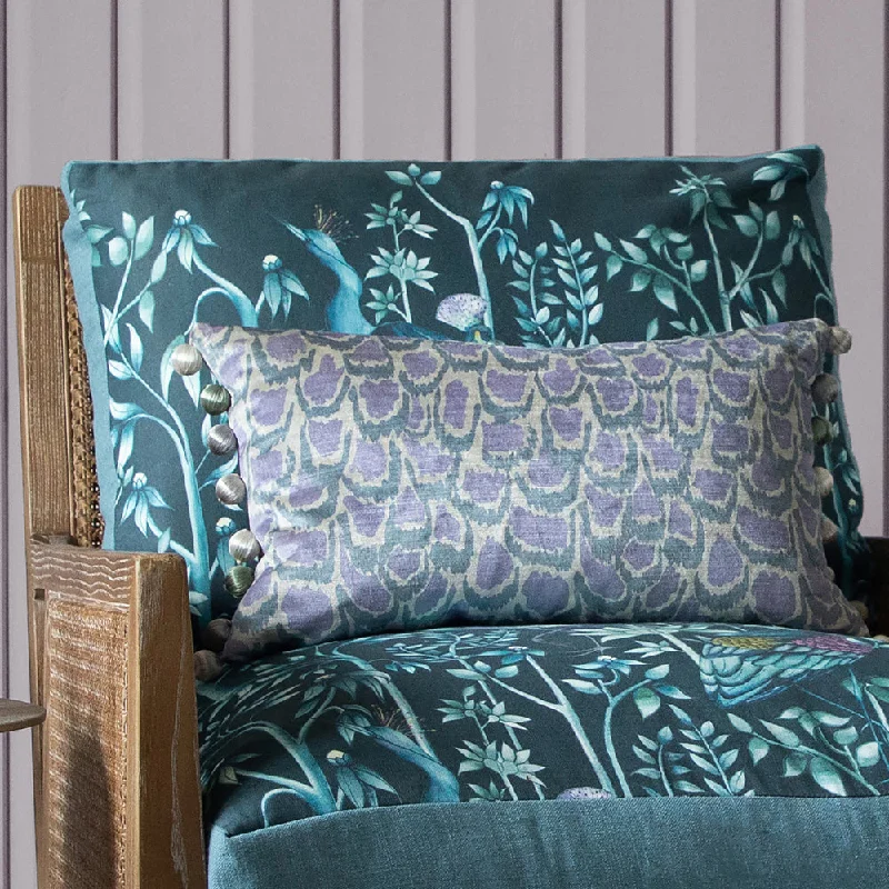 Nada Printed Feather Cushion Willow