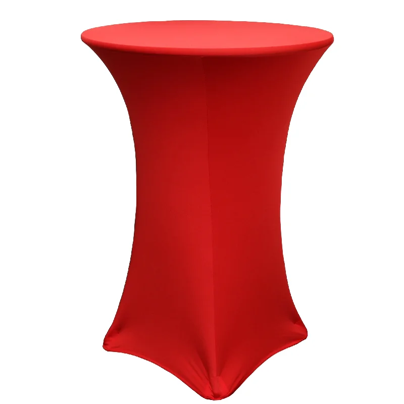 36 inch Highboy Cocktail Spandex Table Cover Red