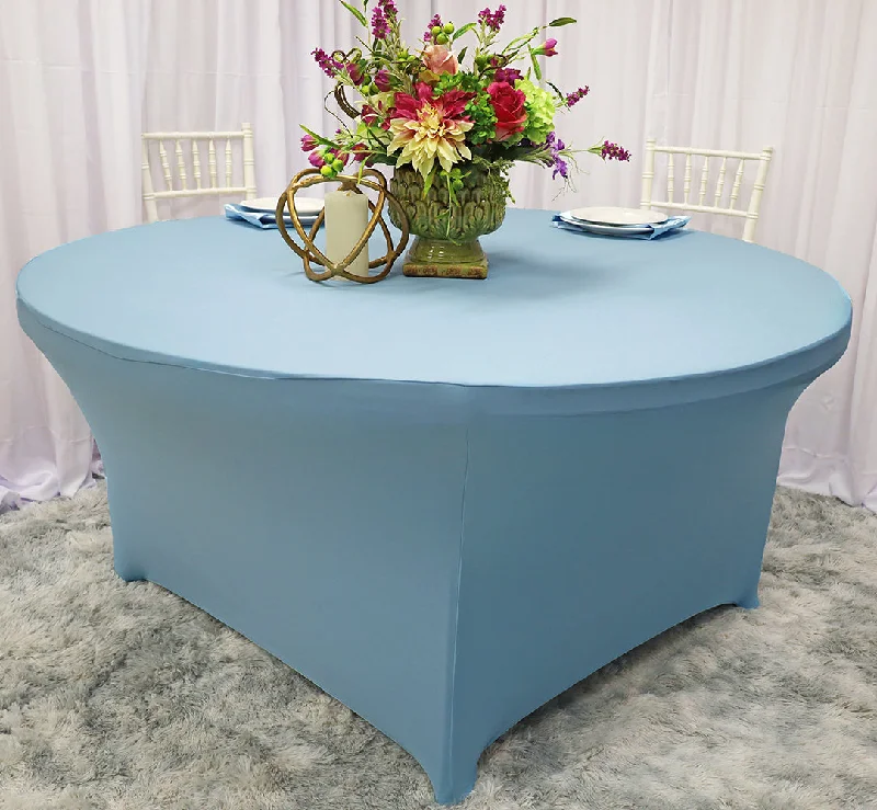 5 Ft Round Spandex (220 GSM) Table Cover - Baby Blue (1pc)