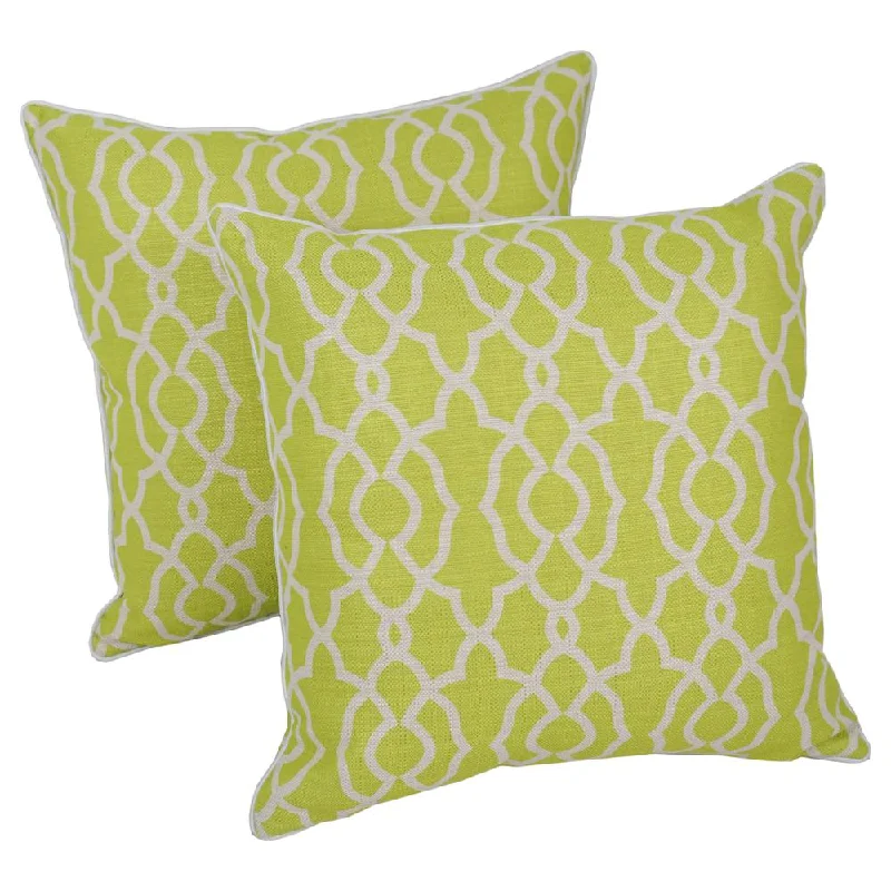 Blazing Needles 18-inch Corded Throw Pillows with Inserts (Set of 2)