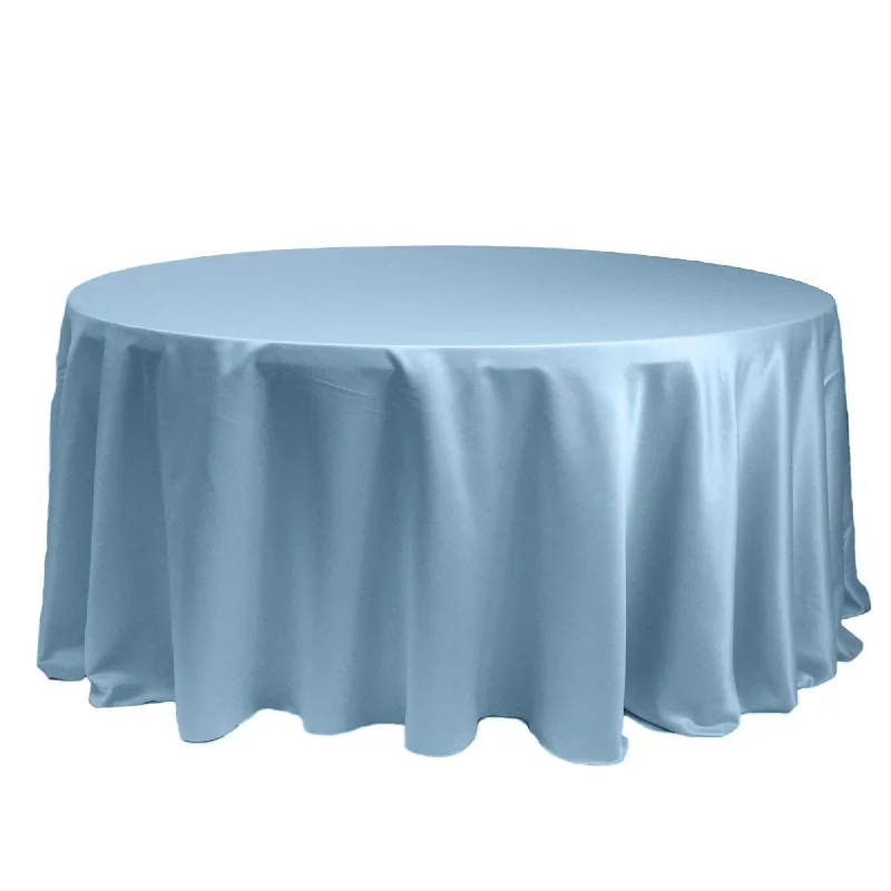 132 inch L'amour Round Tablecloth Dusty Blue