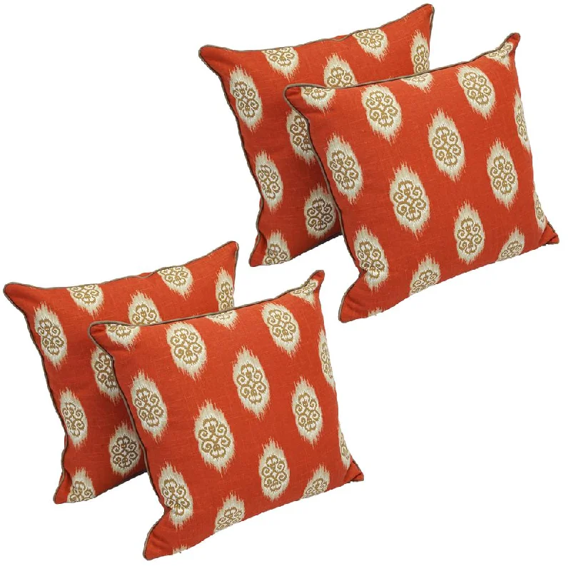 Blazing Needles 18-inch Corded Throw Pillows with Inserts (Set of 4)