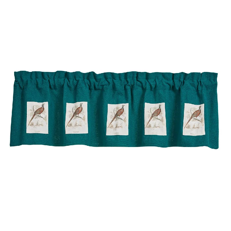 Pheasant Run Lined Patch Valance 14"L - Park designs