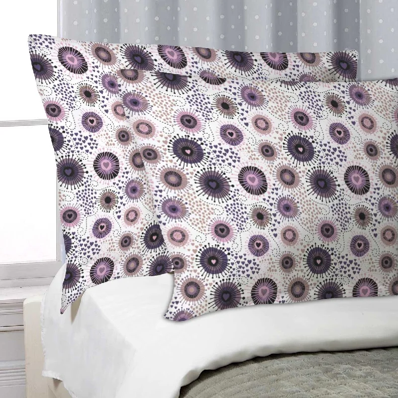 ArtzFolio Circle & Hearts Pillow Cover Case