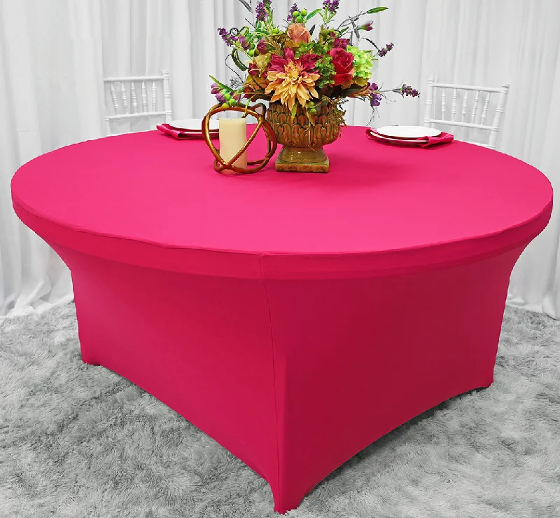 6 Ft Round Spandex (220 GSM) Table Cover - Fuchsia (1pc)