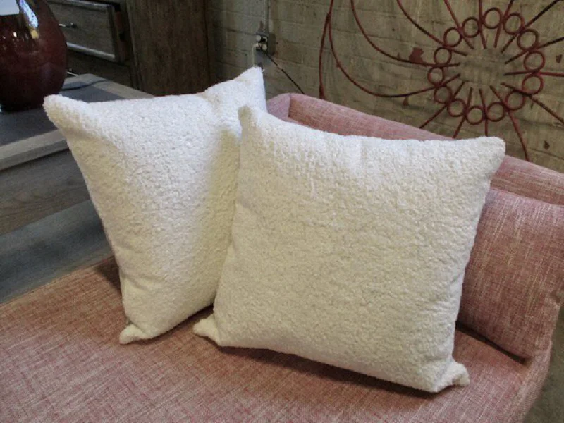 Pair Of James Dunlop Mokum Boucle Fabric Pillows