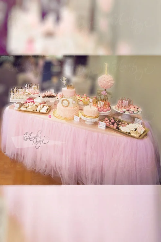 Baby Pink Tutu Table Skirt