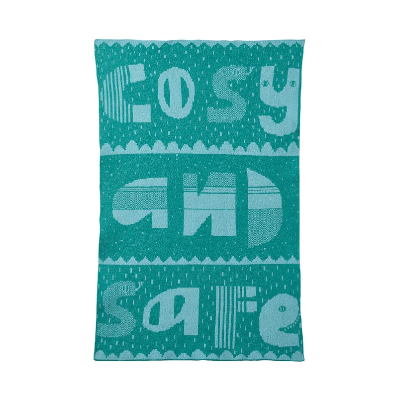 Cosy and Safe Mini Blanket - Blue & Green