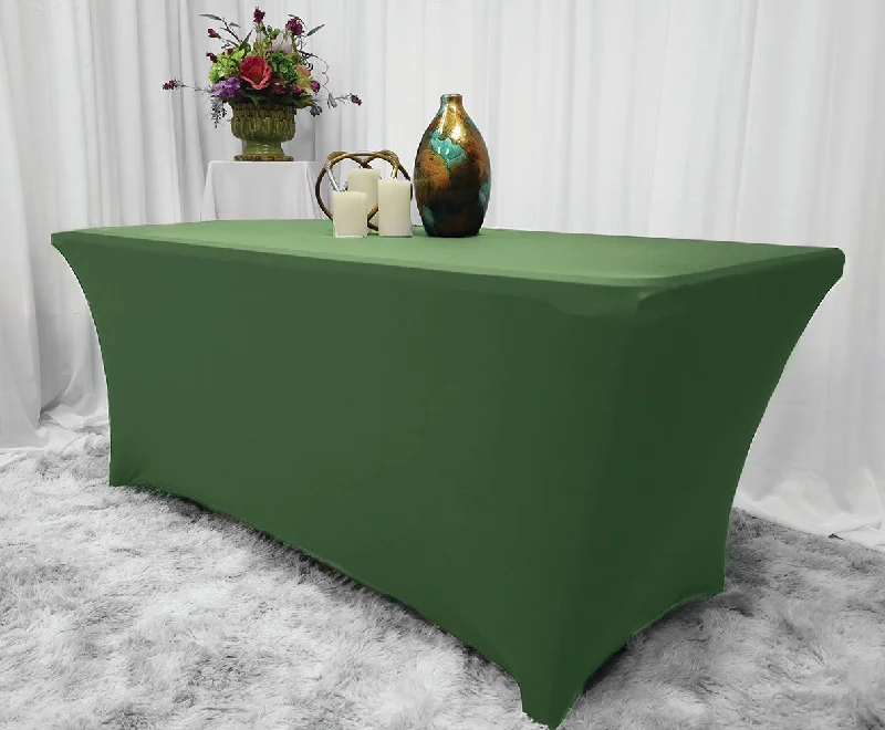 6 Ft Rectangular Spandex (220 GSM) Table Cover - Clover Green (1pc)