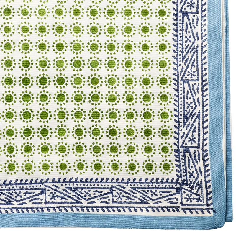 Dot Print Tablecloth, Green