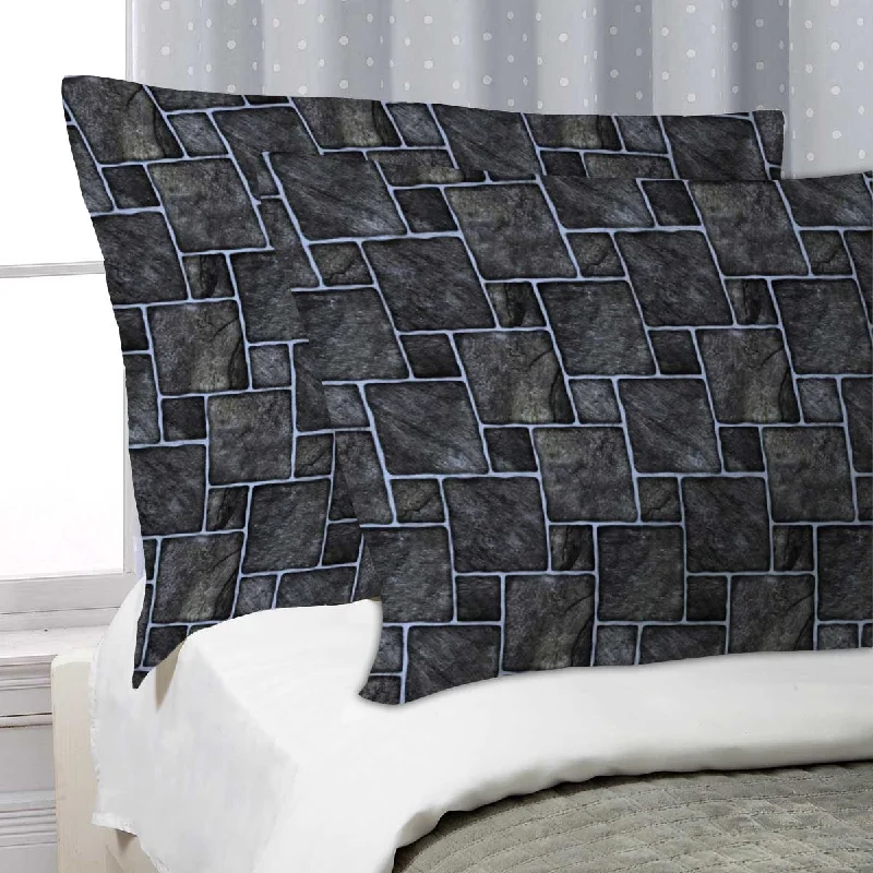 ArtzFolio Black Mosaic Pillow Cover Case