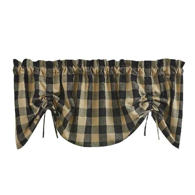 Wicklow Check Valance - Farmhouse Black Park designs