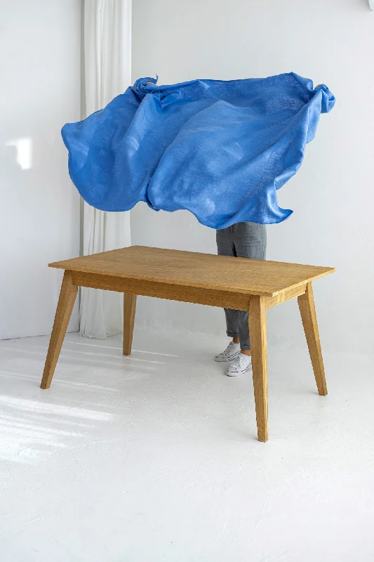 Blue Linen Tablecloth