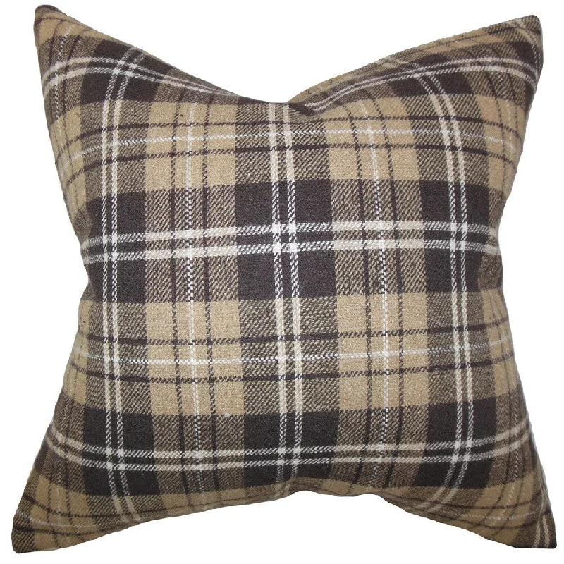 Baxley Plaid Euro Sham Brown