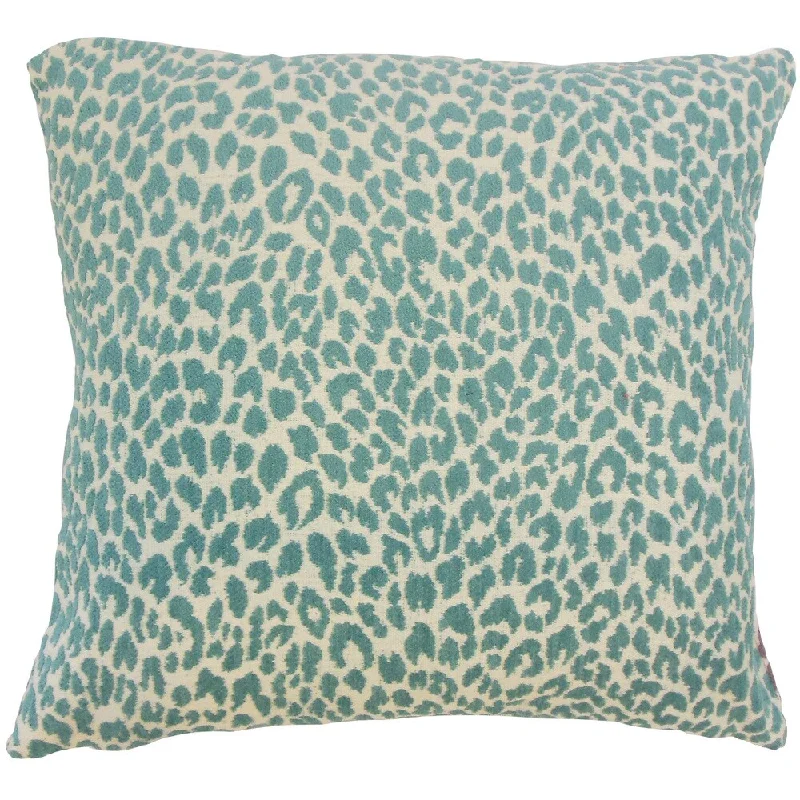 Pesach Animal Print Euro Sham Teal