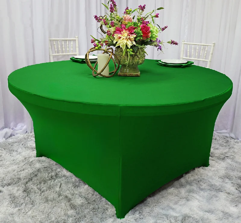 5 Ft Round Spandex (220 GSM) Table Cover - Emerald Green (1pc)