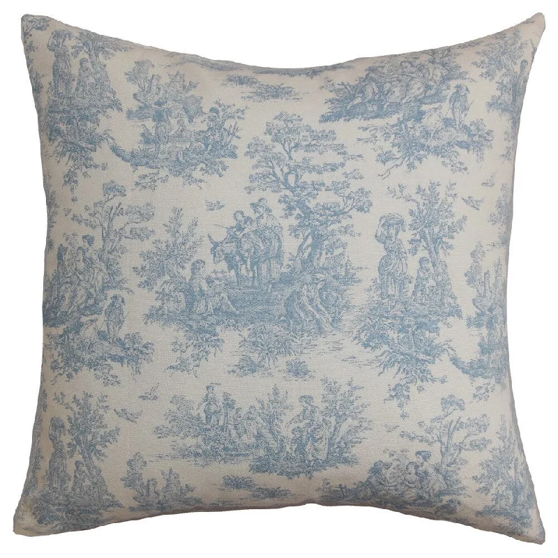 Lalibela Toile Euro Sham Baby Blue