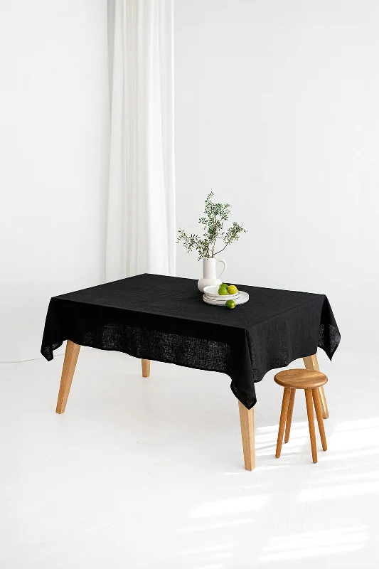 Black Linen Tablecloth