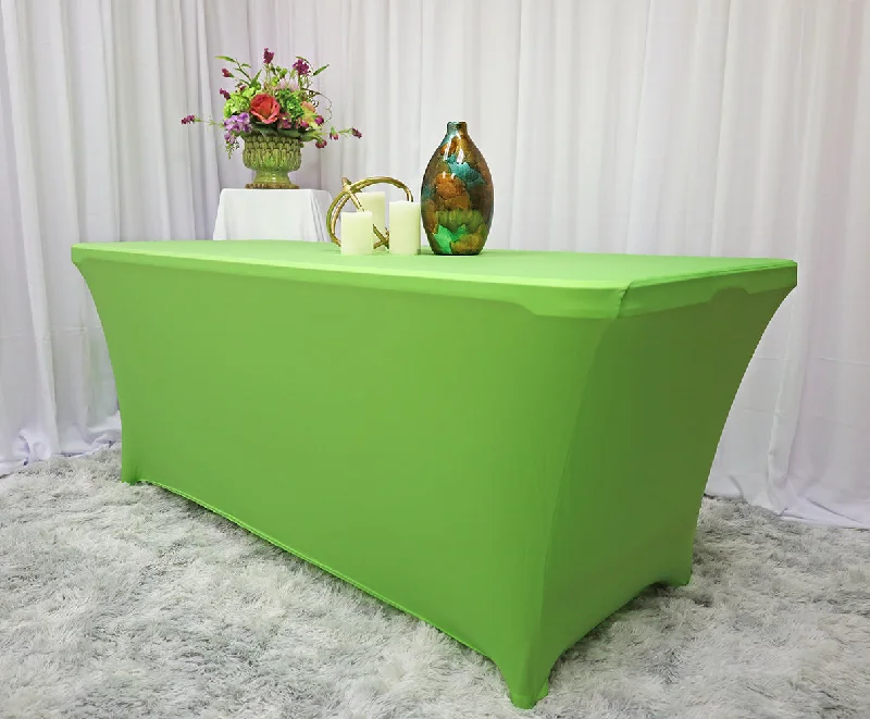 6 Ft Rectangular Spandex (220 GSM) Table Cover - Apple Green (1pc)