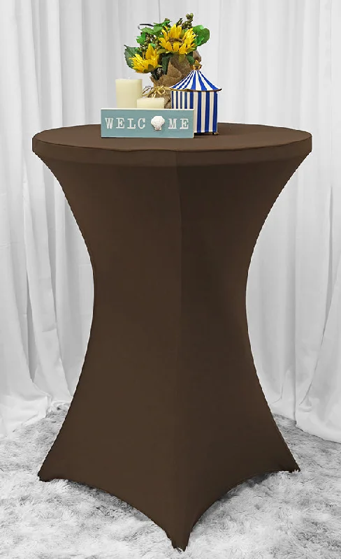 36"x42" Cocktail Spandex (220 GSM) Table Cover - Chocolate (1pc)