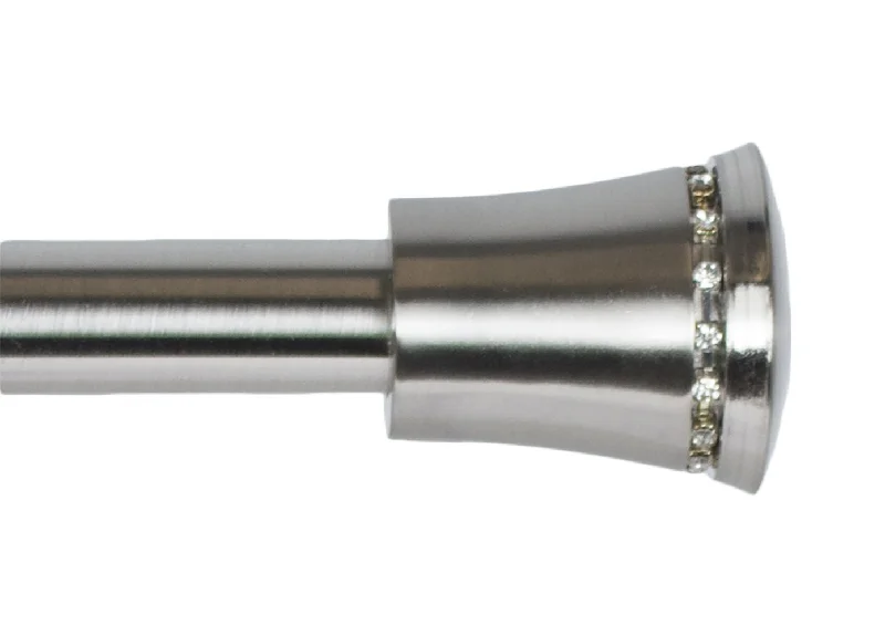 Zinc Cast with Diamond Beads Burton Drapery Curtain Rod 3/4"